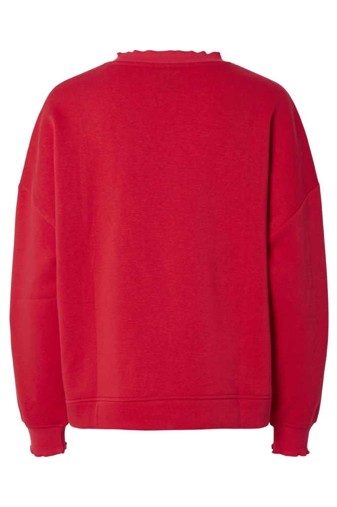 PCMALIAH LS PRINT SWEAT BC 17147858 TRUE RED/MANGO